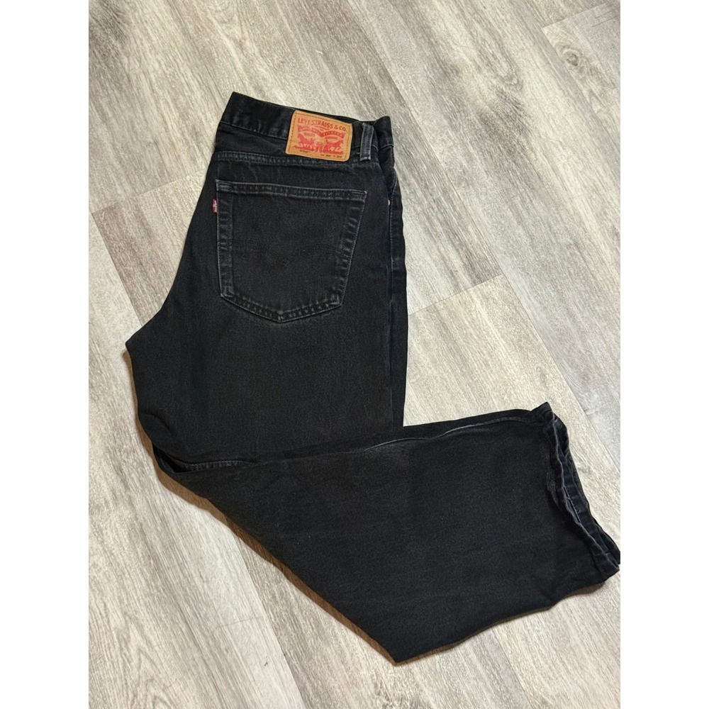Levi Strauss Co 550 Jeans Black Wash Relaxed Fit Straight Leg W36 L29